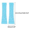INSPIRE CHIC Women's Long Elastic Mesh Rhinestone Cosplay Net Half Finger Sleeves Gloves for Female Dance Party 1Pair - 2 of 4