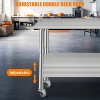 36"x24" Stainless Steel Prep Table, Stainless Steel Workbench, 662 lbs Load Capacity, 3-Stage Adjustable Shelf, with Hook, Arc Corner Edge - 4 of 4
