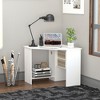 HOMCOM Corner Computer Desk with Storage Shelf, Writing Table Study Workstation for Home Office - 2 of 4