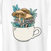 Women's - Instant Message - Coffee Cup Flowers Short Sleeve Graphic T-Shirt - 2 of 4