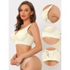 Agnes Orinda Women's Wirefree Comfortable Soft Push-Up Lace Trim Bra - 3 of 4
