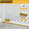 Shower Glass Door with Waterroof Seal Strip, Adjustable (56-60 in W x 72 in H) Frameless Shower Door with Clear SGCC Tempered Glass 5/16 in (8 mm) - 3 of 4
