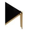 CENGHU 65" Rectangle Glass Dining Table, Tempered Glass Tabletop and Polished Gold Legs, Modern Style Kitchen Table for Home, Kitchen, Dining Room - 4 of 4