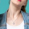 EVERLY JEWELRY | Sterling Silver 0.02 CT TW Diamond And 4 CT TGW Created White Sapphire Fashion Pendant With Chain, 18-inch - 4 of 4