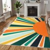 Boho Rugs Washable Kids Rug Non Slip Nursery Rug Low Pile Floor Mat Soft & Non-Shedding Sunshine Carpet Colorful Rainbow Printed Indoor Rugs - 2 of 4