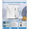 Kismile Mini Fridge with Dimmable LED Mirror, 4L Capacity for Refrigerating Makeup, Skincare and Food & Drink (Black) - 3 of 4