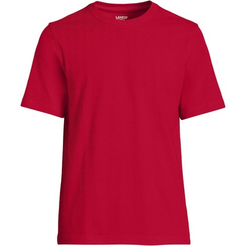 Lands' End Men's Super-t Short Sleeve T-shirt - Large - Rich Red