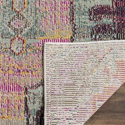 Reversible Easy-Care Stain-Resistant Gray Synthetic Rug