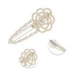 Unique Bargains Faux Pearl Camellia Hair Clips 1 Pc - 3 of 4