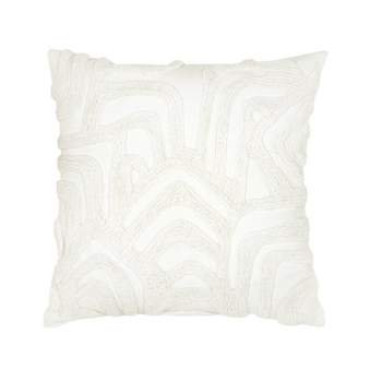 Kobo Tufted Decorative Pillow White - Rochelle Porter