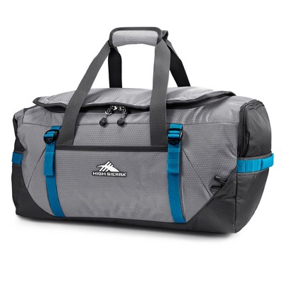 High Sierra Fairlead Travel Overnight Duffel Backpack Gym Bag With Padded  Handles, Compression Straps, And Multiple Pockets, Steel Gray/mercury/blue  : Target