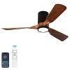 Wanze of Ocean 60 in. 3-Blade Indoor Flush Mount Ceiling Fan with APP Remote Control and Light, 3-Color Dimmable, Quiet DC Motor, 6 Speeds - 2 of 4