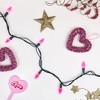Northlight 70ct C6 LED Faceted String Lights Pink - 23' Green Wire - 4 of 4