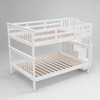 Full Over Full Stairway Bunk Bed with Storage Shelves, Convertible Design, Guard Rails, and Pine Frame - 3 of 4