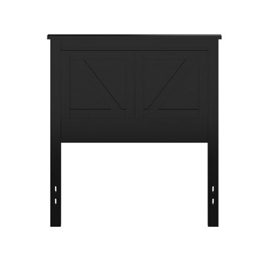 Twin Black Solid Wood Farmhouse Panel Headboard