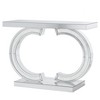 Lirago, 39" Modern Mirrored Console Table with Crystal Inlays-Decorative Entryway & Living Room Table,White - 3 of 4