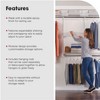 Rubbermaid Configurations Classic Custom 4 Foot to 8 Foot Wide Walk In or Reach In Closet Shelving and Hanging Storage Solution Kit - 4 of 4