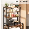 Bakers Rack with Power Outlet, 68.1inch Height Microwave Stand with 4 S-Shaped Hooks - 4 of 4