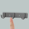 Unique Bargains Bathrooms Coat Rack Wall Hooks for Hanging Hat Rack Towel - 4 of 4