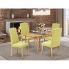 HomeStock 5-Pc Natural Oak Finish Solid Wood Top - Dining Room Set with Dropleaf - Seats 4 - 2 of 4