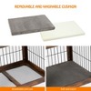 Dog Crate Furniture with Cushion, Wooden Dog Kennel Indoor with Double Doors & 2 Drawers, Dog House Side End Table for Small Medium Dogs - 4 of 4