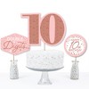 Big Dot of Happiness 10th Pink Rose Gold Birthday - Happy Birthday Party Centerpiece Sticks - Table Toppers - Set of 15 - image 3 of 4