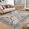 Washable Vintage Floral Print Living Room Rugs, Soft Non Slip Oriental Bedroom Carpet, Large Home Decor Rugs - 4 of 4