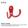 Unique Bargains Wall Zinc Alloy Double Prong Retro Hooks for Hanging - 3 of 4