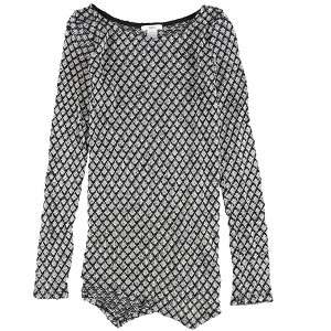 bar III Womens Textured Asymmetrical Pullover Blouse - 1 of 2
