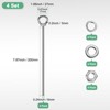 Unique Bargains Stainless Steel Durable Rust-Resistant Eyebolts with Nuts Washers Male Screw for Fastening 10 Pcs - 3 of 4