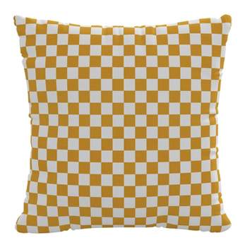 18"x18" Polyester Insert in Checkerboard Square Throw Pillow - Skyline Furniture