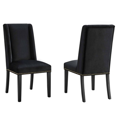 Set of 2 Baron Performance Velvet Dining Chairs - Modway