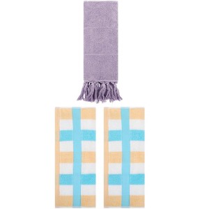REGALWOVEN 3 Packs Cotton Absorbent Soft Decorative Bathroom Hand Towel for Kitchen - 1 of 4