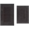 Set of 2 Classy Bathmat Collection Grey Cotton Tufted Bath Rug - Home Weavers - 2 of 4