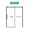 DOMETOUR 56-60'W x 76'H Frameless Sliding Shower Door S-RM6076TB, Matte Black Hardware, Towel Bar & Handle - 2 of 4