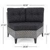 Christopher Knight Home Monte Bello Modular Half-Circle Outdoor Wicker Sofa Set with Cushions - 3 of 4