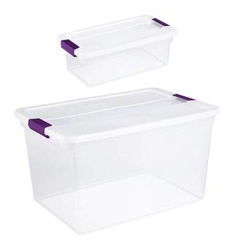 AnnkkyUS 6-pack 5 Liter Small Plastic Boxes, Clear Storage Bin with Lid