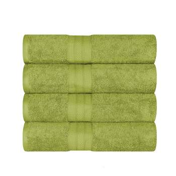 Cotton Solid Highly-Absorbent 4-Piece Bath Towel Set by Blue Nile Mills