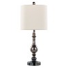 LumiSource (Set of 2) Montgomery 23" Contemporary Table Lamps Gun Metal and White Linen with Built-In USB Port - 2 of 4