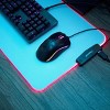 Insten - RGB Mouse Pad Gaming XXL Extended, LED Soft Cloth with 4 USB Hub Mat, Ergonomic Anti-Slip Rubber Base, White 31.5 x 12 x 0.12 in - image 3 of 4