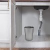 LunaLulinlk Silver brushed 1.58 gallon compact trash can with open top for tight spaces - 4 of 4