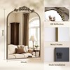 BEAUTYPEAK Vanity Wall Mirror Decorative Vintage Arched Bathroom Mirror Classic Designed Mirror - 4 of 4