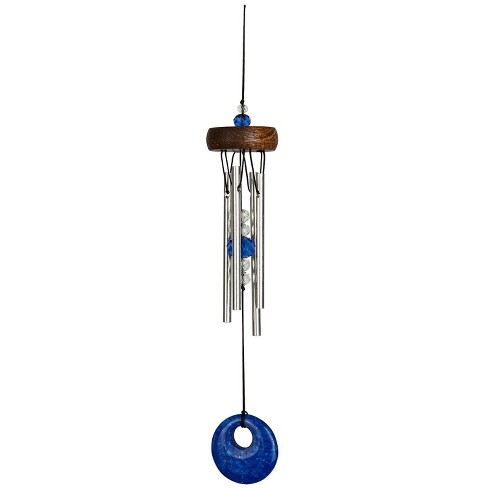 Woodstock Chimes Signature Collection, Mini Stone Chime, 10'' Blue Silver Wind Chime MSCB - image 1 of 4