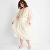 Women's Drop Waist Pleated Sheer Midi Skirt - Future Collective - 3 of 3