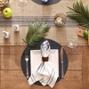 DII Doubleframe Indoor/Outdoor PVC Round Placemat/6, Stonewash Blue, 13.75" Diameter - 3 of 4