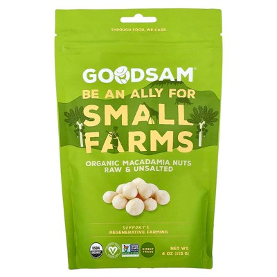 GoodSam PBC, Organic Macadamia Nuts, Raw & Unsalted, 4 oz