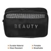 Unique Bargains Nylon Mesh Zipper Portable Travel Home Storage Makeup Bags - 3 of 3