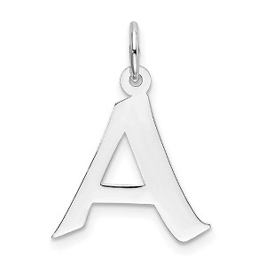 Black Bow Jewelry Sterling Silver Karlie Collection Artisan Block Initial Charm Letter A - 1 of 4