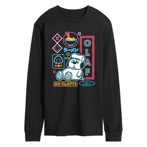Men's - Peanuts - Neon Olaf Long Sleeve Graphic T-Shirt - 1 of 4