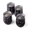 Cambridge Silversmiths Set of 4 12oz Terrazo Wine Tumblers with Lids Black: Stainless Steel, Dishwasher-Safe - 2 of 4